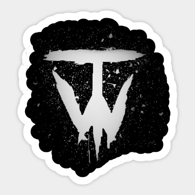 White Trigger Warning Paint Slash Logo Sticker by TriggerWarning